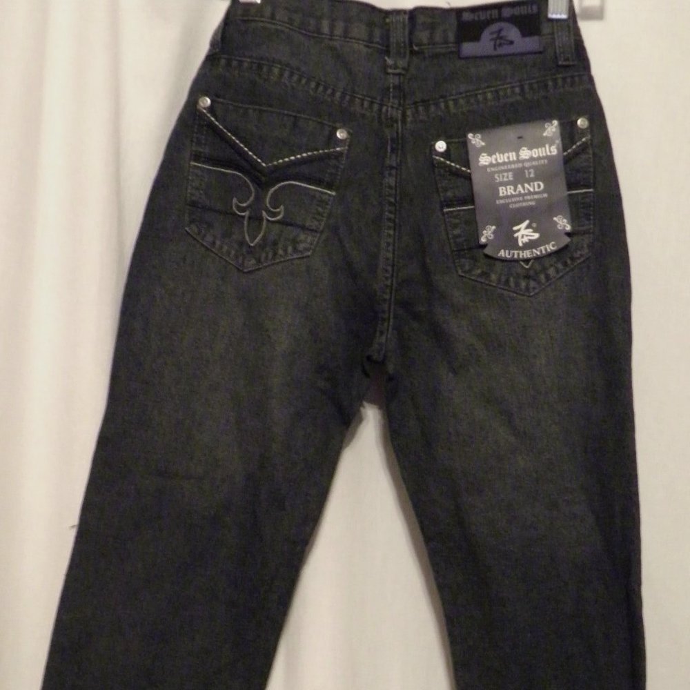 SEVEN SOULS WOMEN'S JEANS SIZE 12 GREY SKINNY NEW WITH TAGS